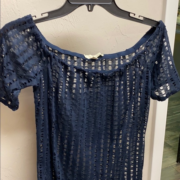 Sandiva dark blue bathing suit cover up-medium - Picture 2 of 4